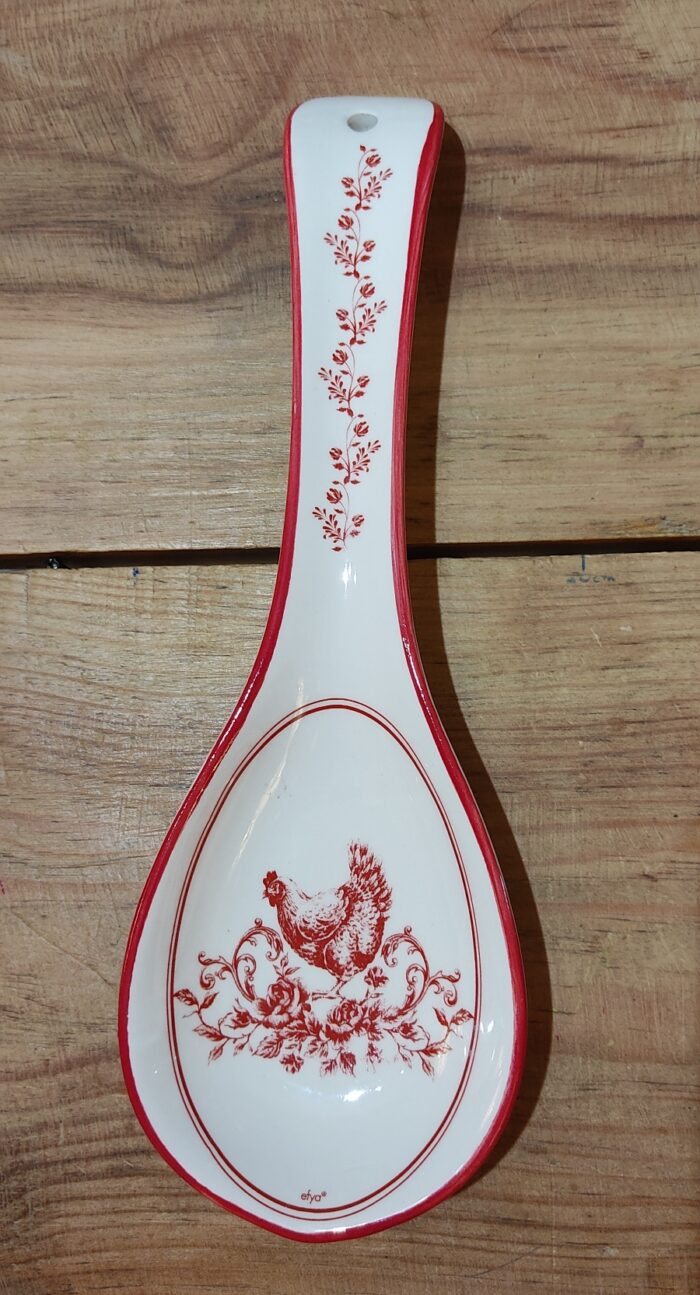 Repose-cuillère motif poule