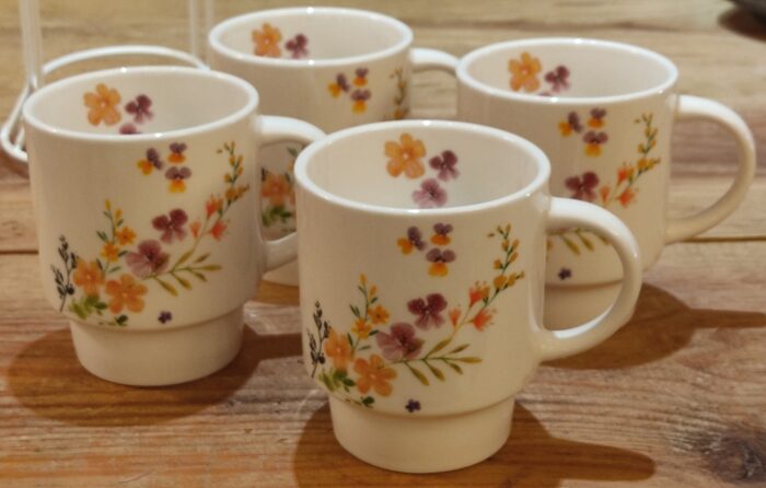 Colonne 4 Mugs fleuri – Image 5
