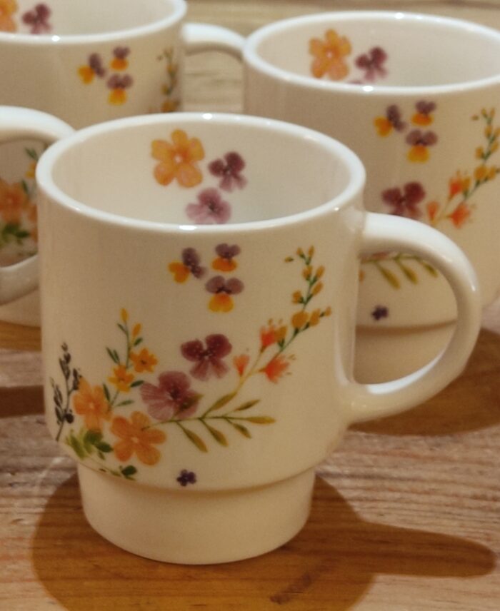 Colonne 4 Mugs fleuri – Image 4