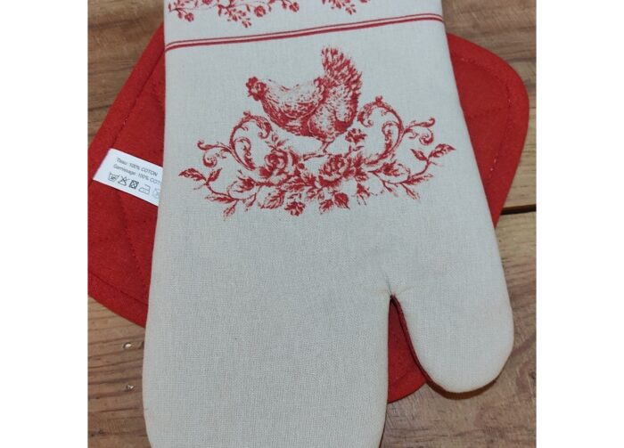 Gant et manique poule rouge – Image 2