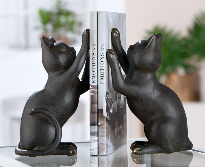Serre-livres chat