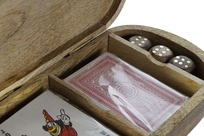 Boîte 2 jeux de cartes et dés – Image 2